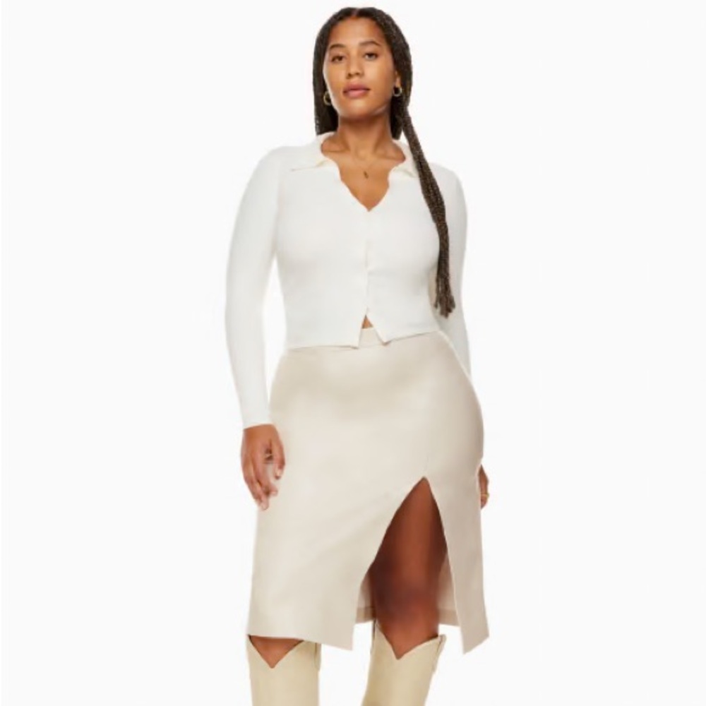 Aritzia Wilfred patio midi skirt with slit